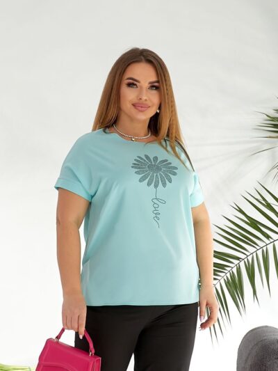 (Копія)Жіночий стильний костюм з візерунком із стразів кольору пудра 00638 00639