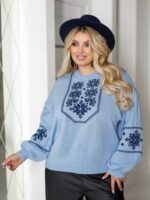 (Копія)Жіночий светр з етнічним візерунком смарагдового кольору 00586 00587