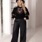 (Копія)Жіночий светр з етнічним візерунком синього кольору 00589 00590