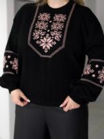 (Копія)Жіночий светр з етнічним візерунком синього кольору 00589 00590