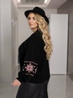 (Копія)Жіночий светр з етнічним візерунком синього кольору 00589 00590