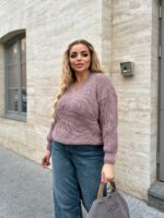 (Копія)Жіночий трикотажний светр кольору пудра 00568 00569