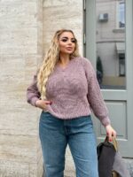 (Копія)Жіночий трикотажний светр кольору пудра 00568 00569