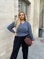 (Копія)Жіночий трикотажний светр кольору темна пудра 00569 00570