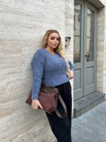 (Копія)Жіночий трикотажний светр кольору темна пудра 00569 00570