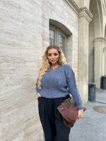 (Копія)Жіночий трикотажний светр кольору темна пудра 00569 00570