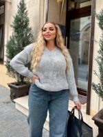 (Копія)Жіночий трикотажний светр синього кольору 00570 00571