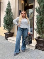 (Копія)Жіночий трикотажний светр синього кольору 00570 00571