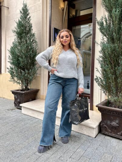 (Копія)Жіночий трикотажний светр синього кольору 00570 00571