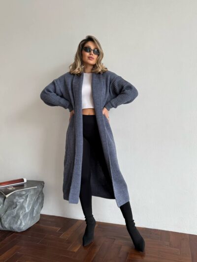 (Копія)Жіночий в’язаний кардиган кольору темна пудра 00553 00554