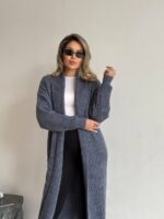 (Копія)Жіночий в’язаний кардиган кольору темна пудра 00553 00554