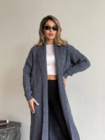 (Копія)Жіночий в’язаний кардиган кольору темна пудра 00553 00554