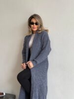 (Копія)Жіночий в’язаний кардиган кольору темна пудра 00553 00554