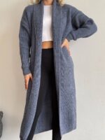 (Копія)Жіночий в’язаний кардиган кольору темна пудра 00553 00554