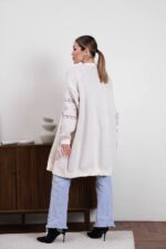 (Копія)Жіночий в’язаний кардиган з етнічним візерунком сірого кольору 00598 00599