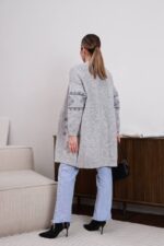 (Копія)Жіночий в’язаний кардиган з етнічним візерунком синього кольору 00597 00598