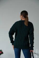 (Копія)Жіночий в’язаний однотонний светр сірого кольору 00591 00592