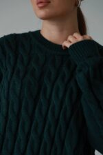 (Копія)Жіночий в’язаний однотонний светр сірого кольору 00591 00592