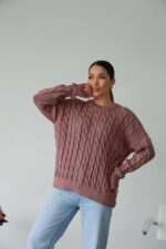 (Копія)Жіночий в’язаний однотонний светр смарагдового кольору 00592 00593