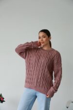 (Копія)Жіночий в’язаний однотонний светр смарагдового кольору 00592 00593