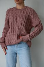 (Копія)Жіночий в’язаний однотонний светр смарагдового кольору 00592 00593