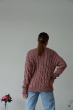 (Копія)Жіночий в’язаний однотонний светр смарагдового кольору 00592 00593