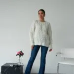 (Копія)Жіночий в’язаний однотонний светр синього кольору 00595 00596