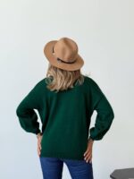 (Копія)Жіночий в’язаний светр з ажурним візерунком молочного кольору 00583 00584