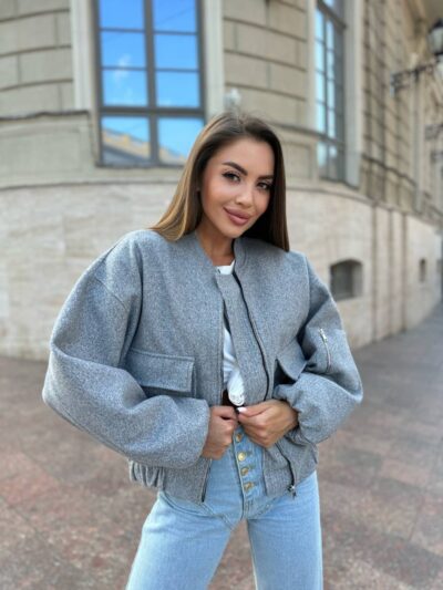 Жіночій сучасний бомбер кольору  00674