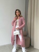 Жіночий кардиган кольору світла пудра 00550