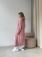 Жіночий кардиган кольору світла пудра 00550