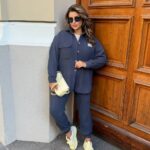 Жіночий костюм з сорочкою кольору графіт 00532