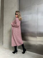 Жіночий в’язаний кардиган кольору темна пудра 00553