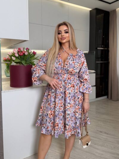 (Копія)Жіноча літня сукня блакитного кольору 00703 00704