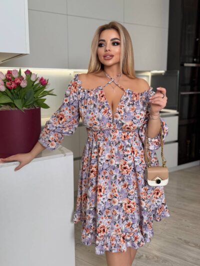 (Копія)Жіноча літня сукня блакитного кольору 00703 00704