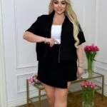 (Копія)Жіночий костюм з мікровельвету кольору мокко 00686 00687
