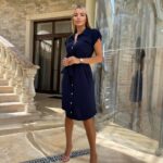 Жіноча універсальна сукня синього кольору 00709