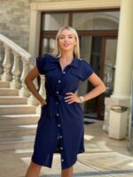 Жіноча універсальна сукня синього кольору 00709