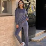(Копія)Жіночий костюм у стилі casual чорного кольору 00733 00734