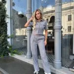 (Копія)Жіночий костюм у стилі casual рожевого кольору 00729 00730