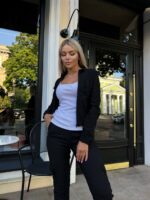 (Копія)Жіночий костюм у стилі мілітарі червоного кольору 00724 00725