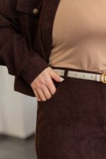 (Копія)Жіночий костюм-двійка з мікровельвету чорного кольору 01003 01004