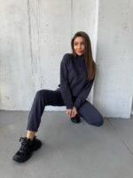 (Копія)Жіночий повсякденний костюм-двійка бежевого кольору 01015 01016