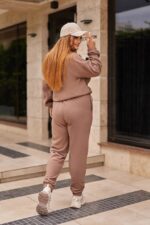 (Копія)Жіночий повсякденний костюм-двійка кольору графіт 01028 01029