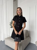 (Копія)Жіноча сукня-сорочка з крепу бордового кольору 01098 01099