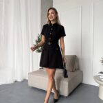 (Копія)Жіноча сукня-сорочка з крепу бордового кольору 01098 01099