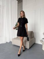 (Копія)Жіноча сукня-сорочка з крепу бордового кольору 01098 01099