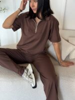 (Копія)Жіночий костюм sport-casual чорного кольору 01167 01168