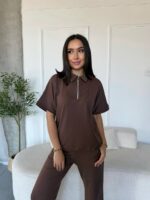 (Копія)Жіночий костюм sport-casual чорного кольору 01167 01168