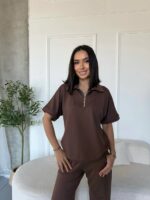 (Копія)Жіночий костюм sport-casual чорного кольору 01167 01168